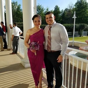 One Shoulder Floor Length Gown